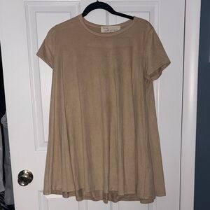 Vintage Havana Tan Short Sleeve Dress